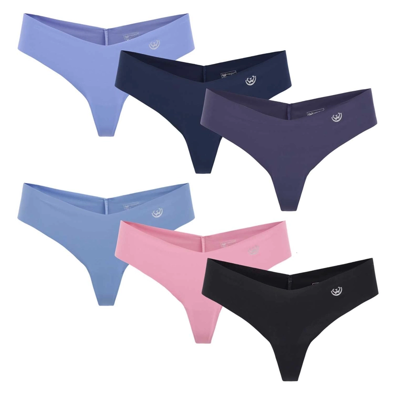 PACK DE 6 CALZONES COLALESS  MICROFIBRA CORTE LASER MUJER - 1