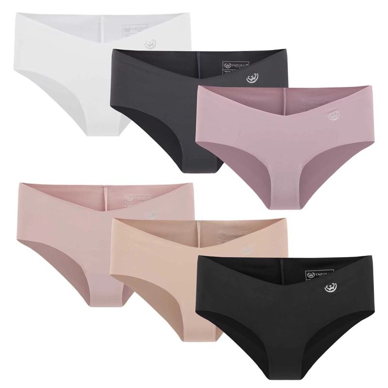 PACK DE 6 CALZONES BIKINI MICROFIBRA CORTE LASER MUJER - 1