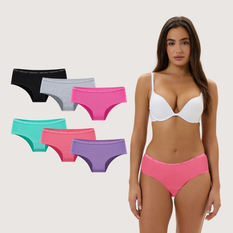 PACK DE 6 CALZONES PANTALETA ALGODON MUJER - 1