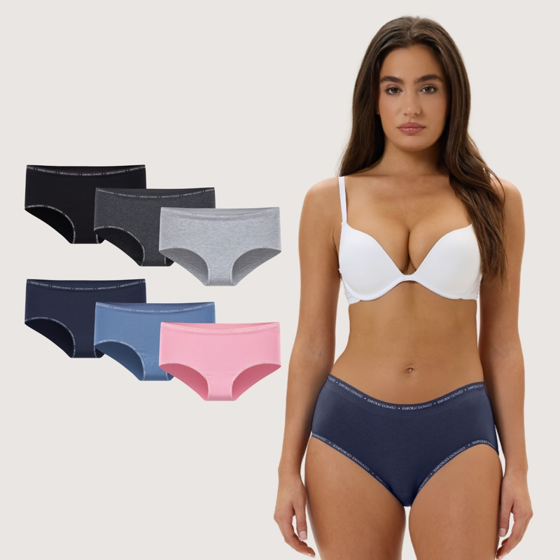 PACK DE 6 CALZONES BIKINI ALGODON MUJER - 1