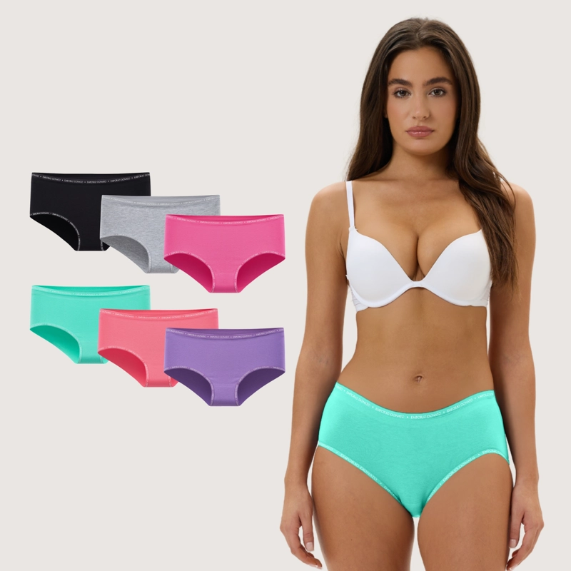 PACK DE 6 CALZONES BIKINI ALGODON MUJER - 1