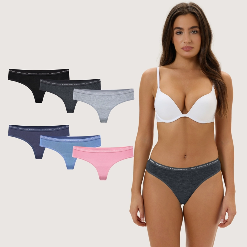 PACK DE 6 CALZONES COLALESS ALGODON MUJER - 1