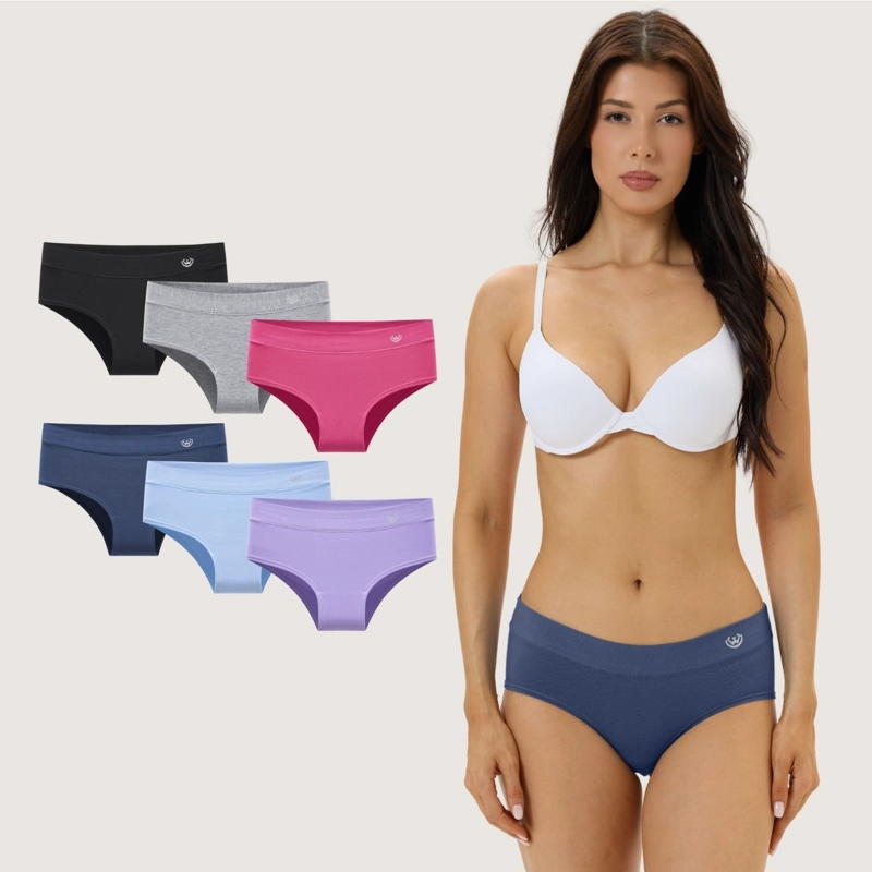PACK DE 6 CALZONES BIKINI ALGODON MUJER - 1
