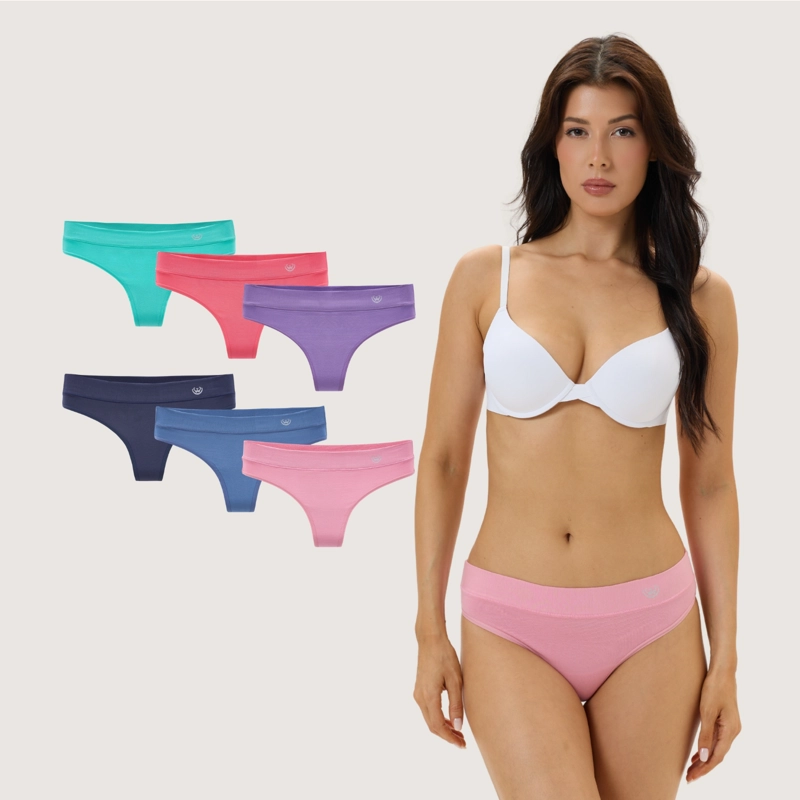 PACK DE 6 CALZONES COLALESS ALGODON MUJER - 1
