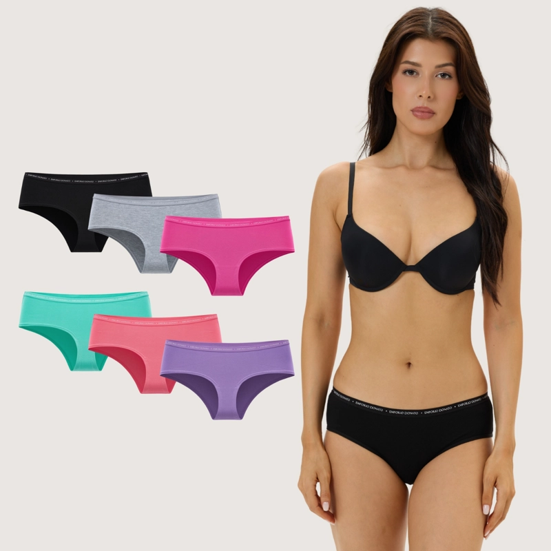 PACK DE 6 CALZONES PANTALETA ALGODON MUJER - 1