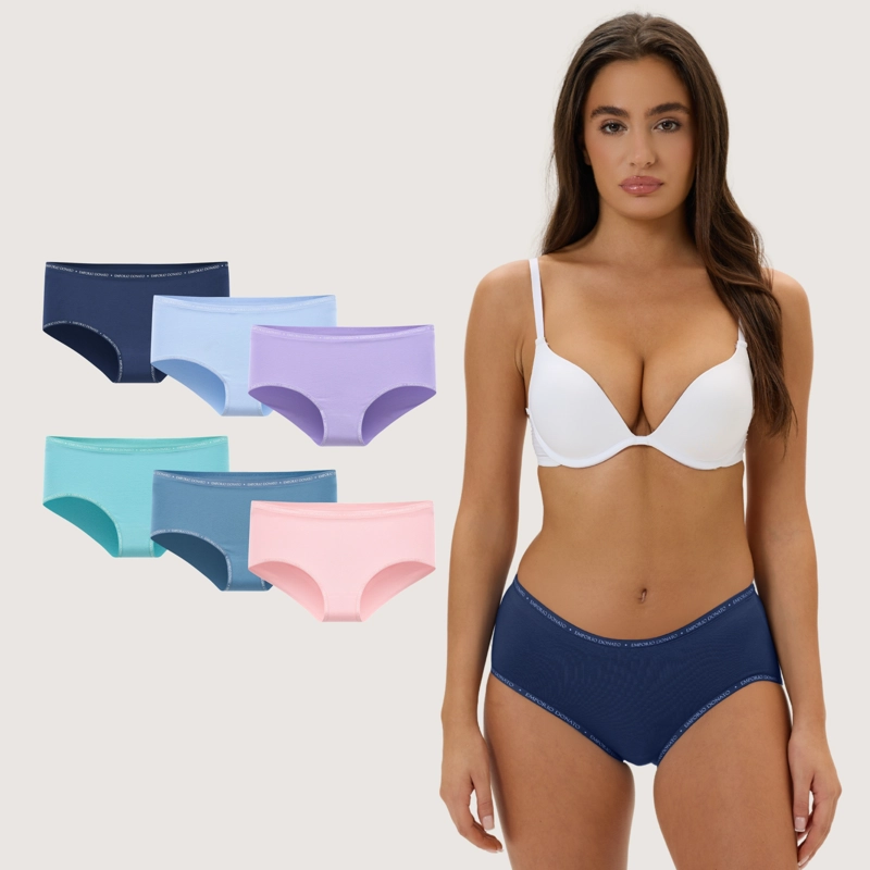 PACK DE 6 CALZONES BIKINI ALGODON MUJER - 1