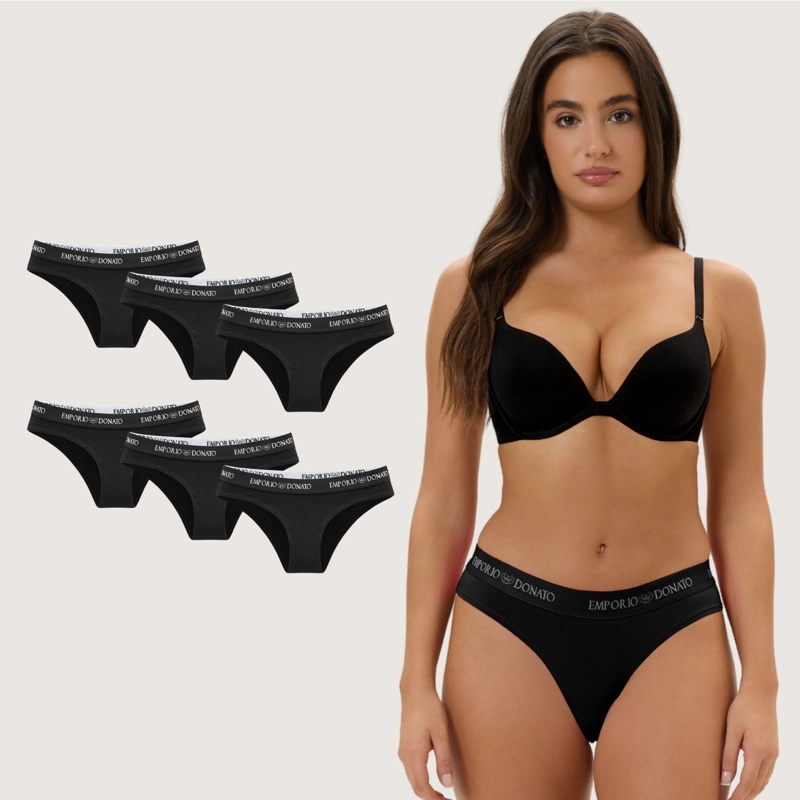PACK DE 6 CALZONES BIKINI ALGODON MUJER - 1