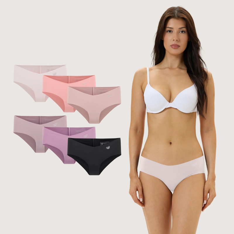PACK DE 6 CALZONES BIKINI MICROFIBRA CORTE LASER MUJER - 1