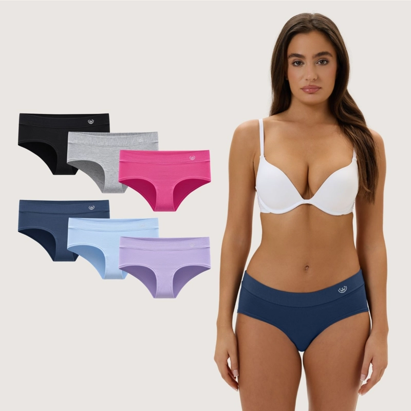 PACK DE 6 CALZONES PANTALETA ALGODON MUJER - 1