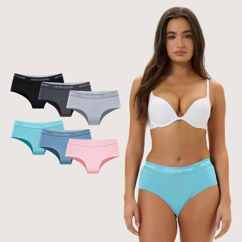 PACK DE 6 CALZONES PANTALETA ALGODON MUJER - 1