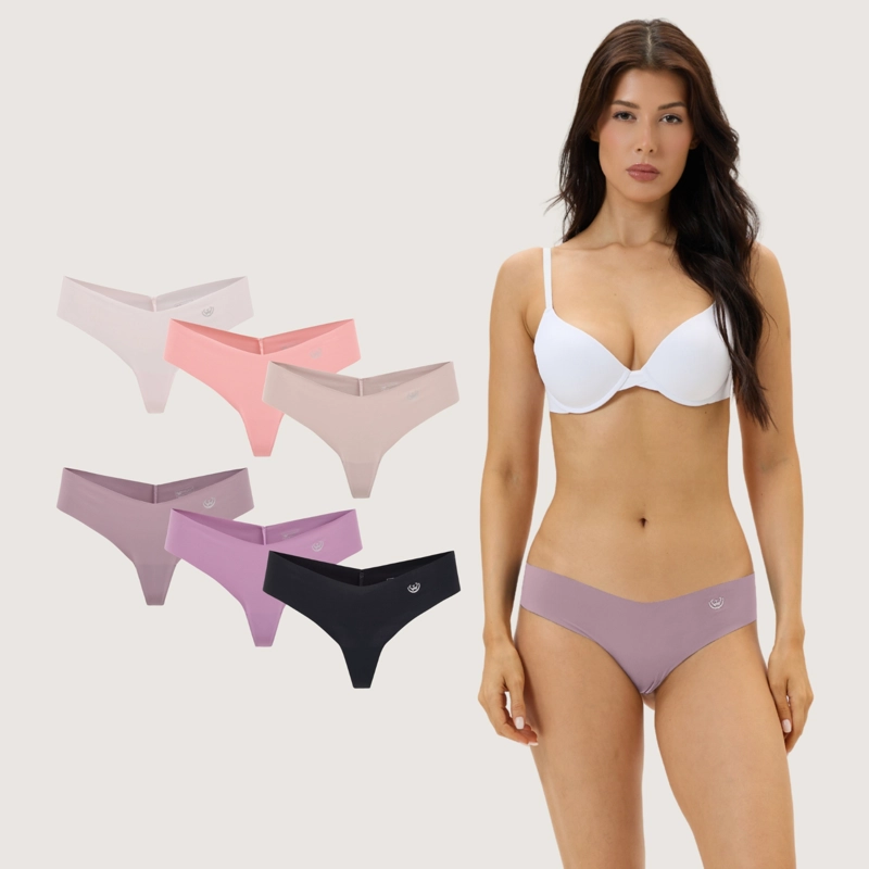 PACK DE 6 CALZONES COLALESS MICROFIBRA CORTE LASER MUJER - 1
