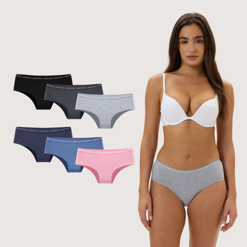 PACK DE 6 CALZONES PANTALETA ALGODON MUJER - 1