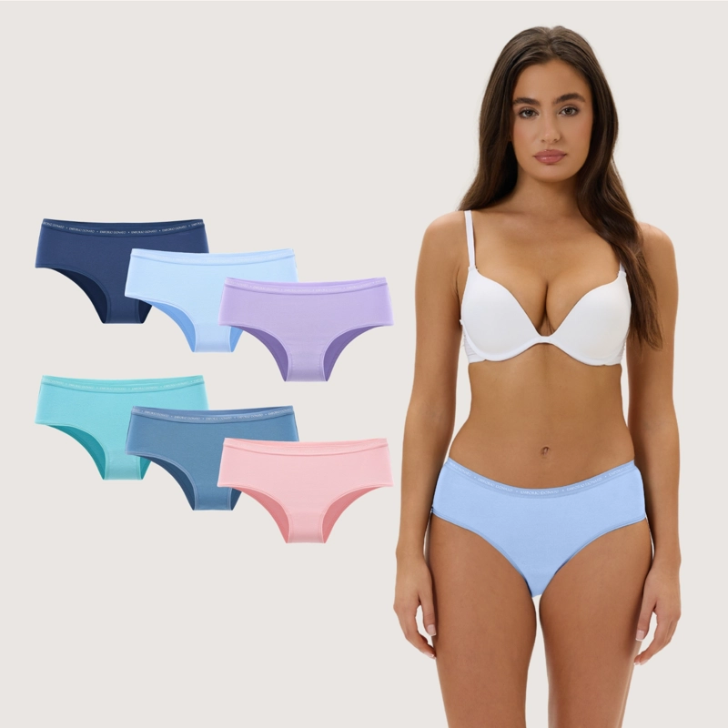 PACK DE 6 CALZONES PANTALETA ALGODON MUJER - 1