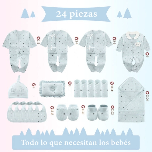 SET AJUAR ALGODON UNISEX LUBABYCAS AMARILLO BEBE ROPA 24 PIEZAS - 2