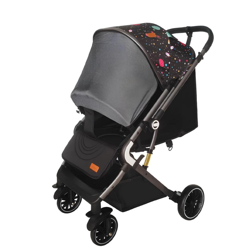COCHE PASEO LUBABYCAS REVERSIBLE MULTIPOSICIONES UNIVERSO AZUL - 1