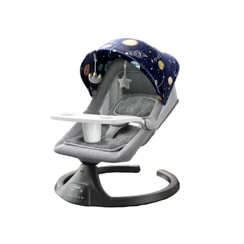 MECEDORA LUBABYCAS ELÉCTRICA RECLINABLE BLUETOOTH UNIVERSO AZUL - 1