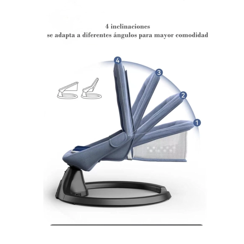 MECEDORA LUBABYCAS ELÉCTRICA RECLINABLE BLUETOOTH UNIVERSO AZUL - 5