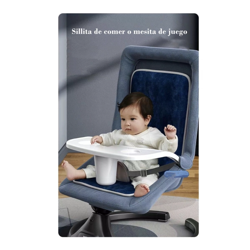 MECEDORA LUBABYCAS ELÉCTRICA RECLINABLE BLUETOOTH UNIVERSO AZUL - 7