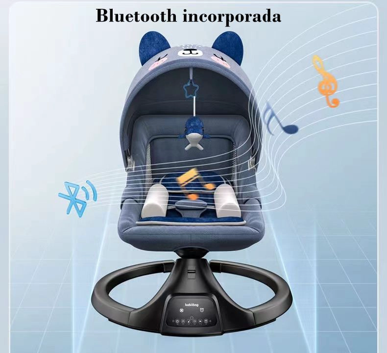 MECEDORA LUBABYCAS ELÉCTRICA RECLINABLE BLUETOOTH ROSADO - 7
