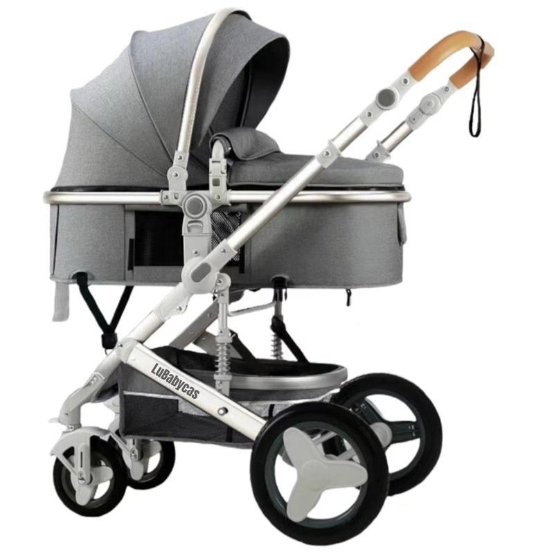 COCHE CUNA MOISE S CON ACCESORIOS LUBABYCAS GRIS - 1