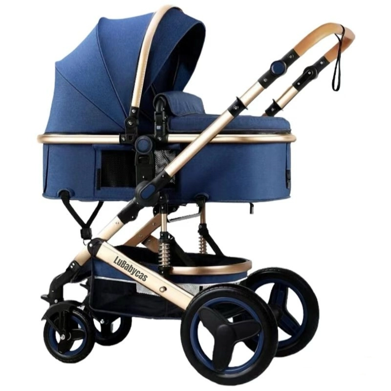 COCHE CUNA MOISE S CON ACCESORIOS LUBABYCAS AZUL - 1