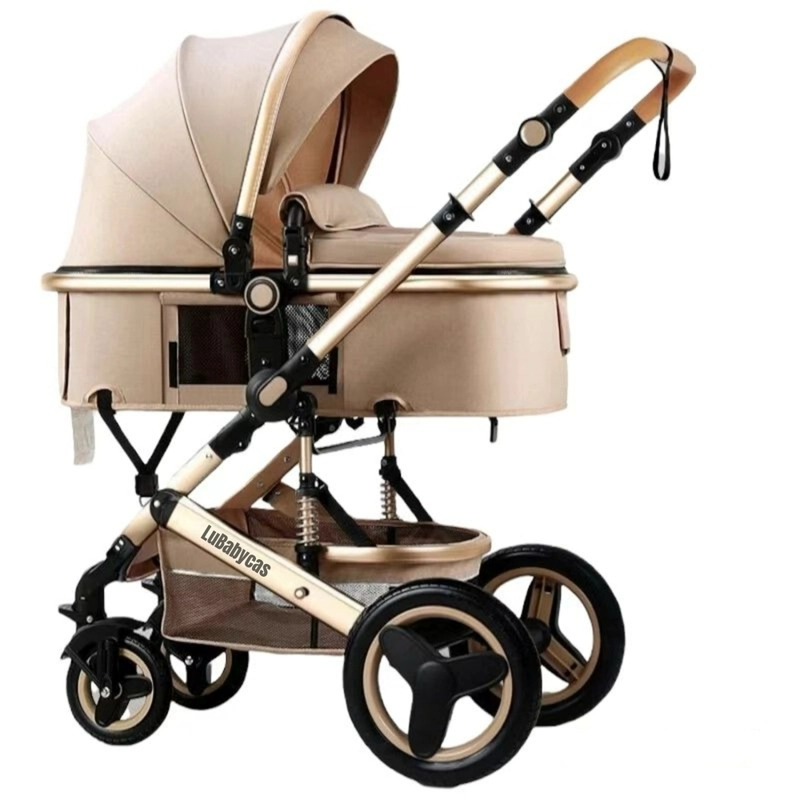 COCHE CUNA LUBABYCAS MOISÉS CON ACCESORIOS DORADO - 1