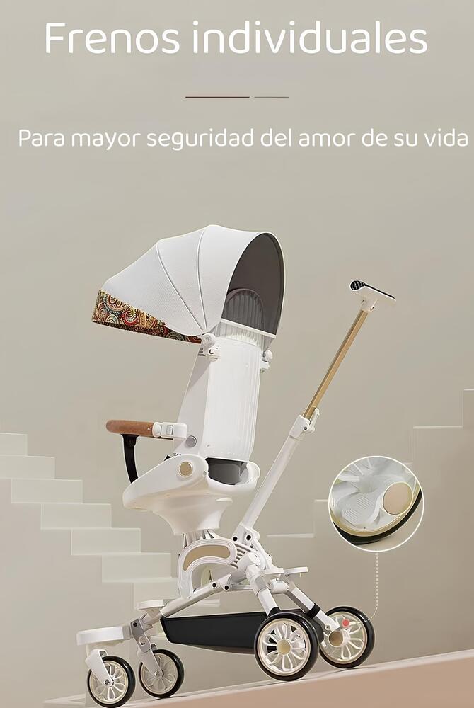 COCHE PASEO LUBABYCAS 360° 3 EN 1 RECLINABLE BLANCO - 7