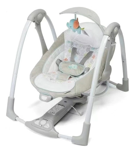 COLUMPIO INGENUITY MECEDORA ELÉCTRICO VIBRACIÓN LUBABYCAS GRIS - 1