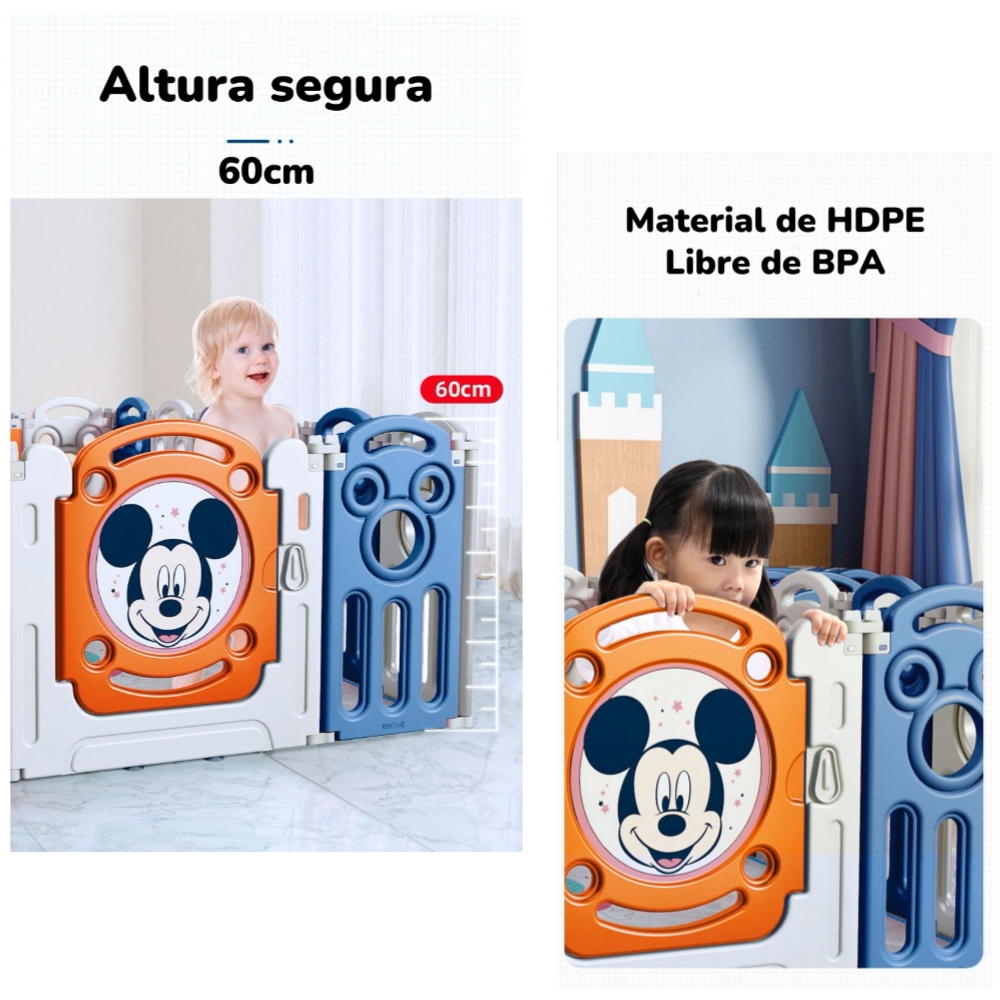 CORRAL LUBABYCAS 1.26*1.5M CON ALFOMBRA NARANJO - 4