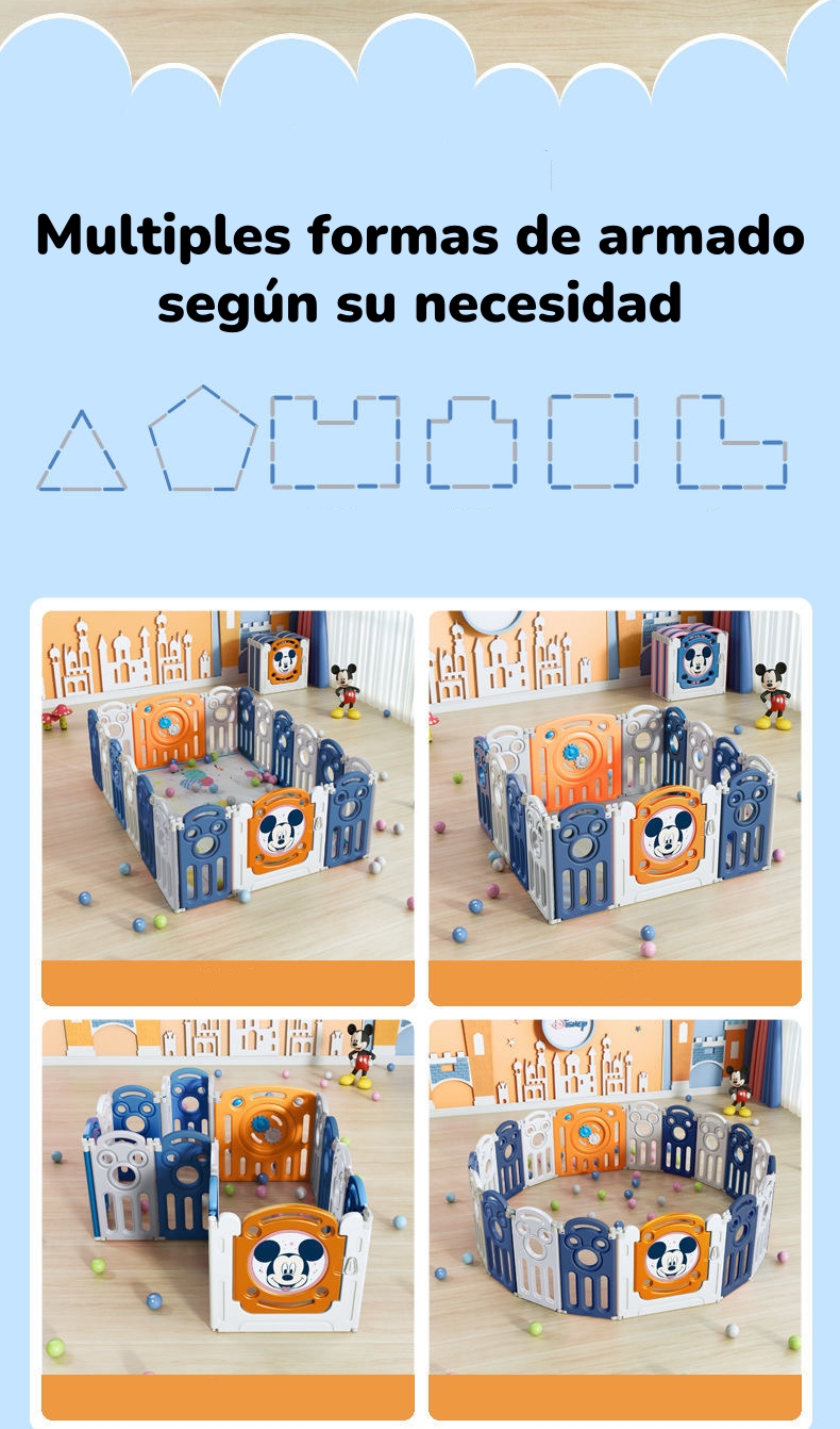 CORRAL LUBABYCAS 1.26*1.5M CON ALFOMBRA ROSADO - 5