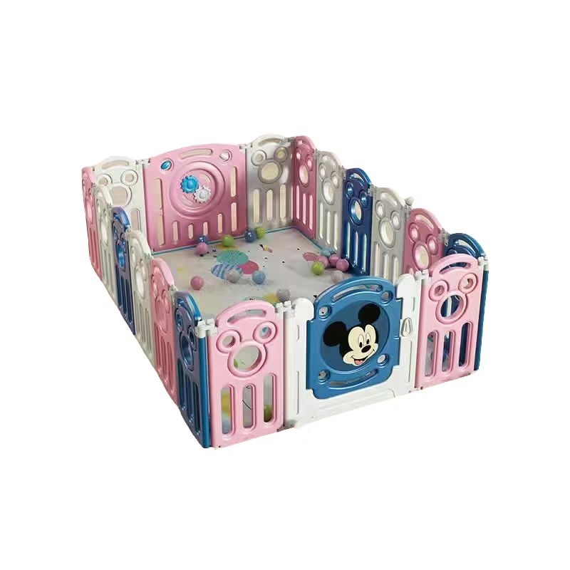 CORRAL LUBABYCAS 1.2*1.8M CON ALFOMBRA ROSADO - 1