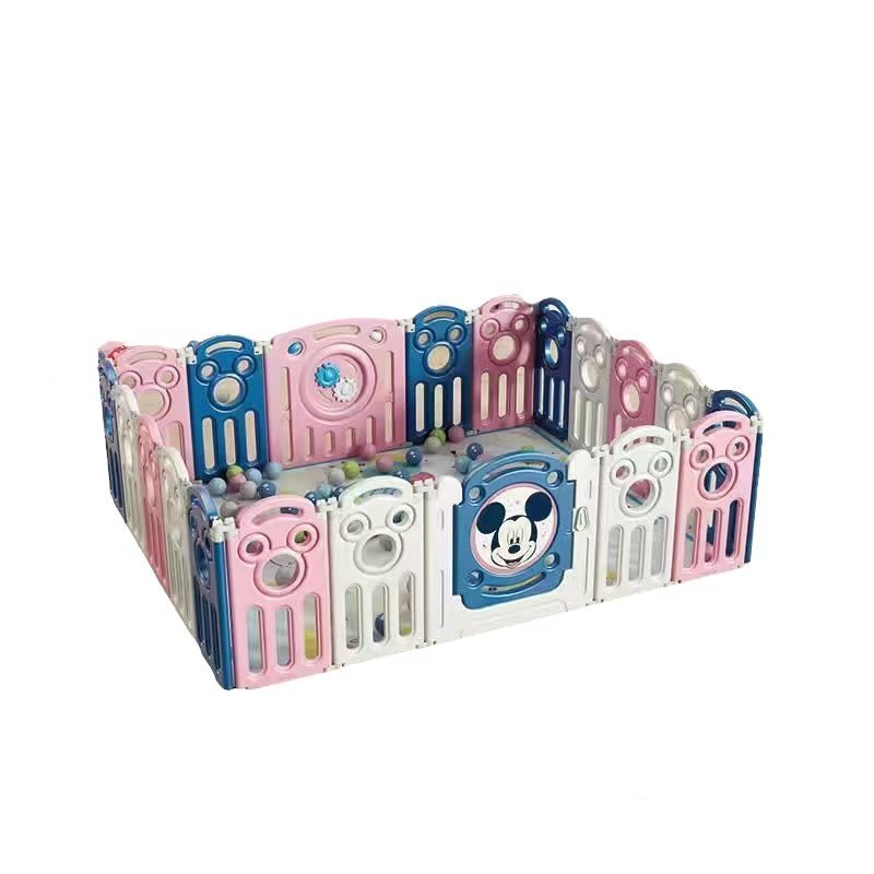CORRAL LUBABYCAS 1.5*1.8M CON ALFOMBRA ROSADO - 1