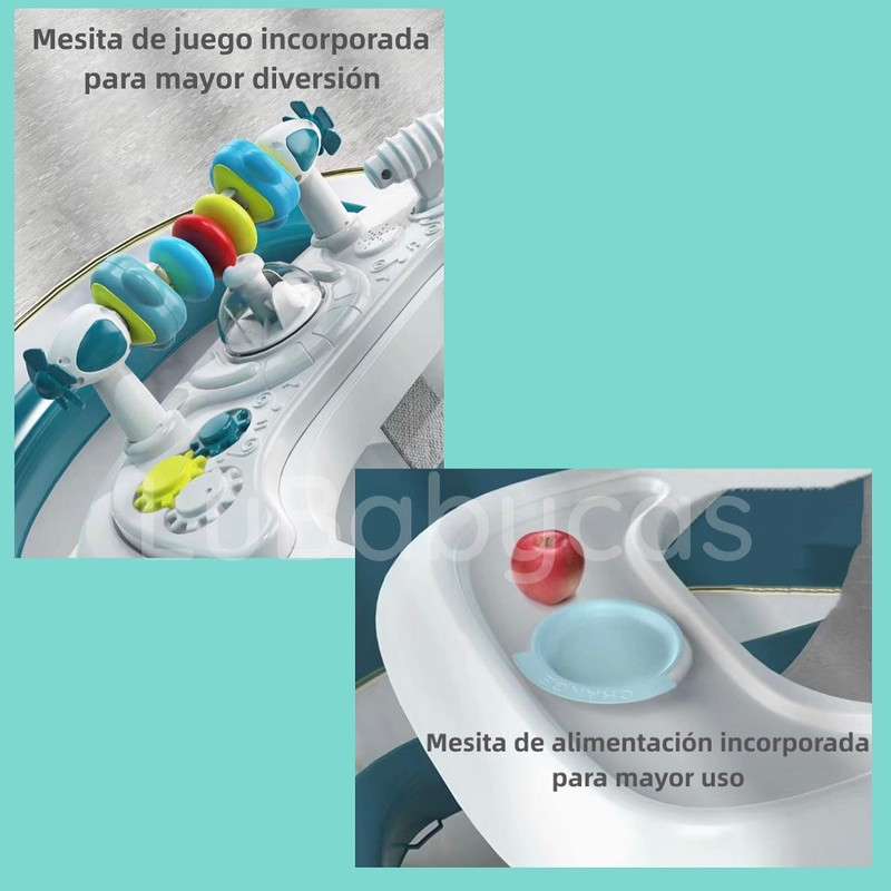 ANDADOR CAMINADOR LUBABYCAS MULTIFUNCIONAL 4 EN 1 GRIS - 5