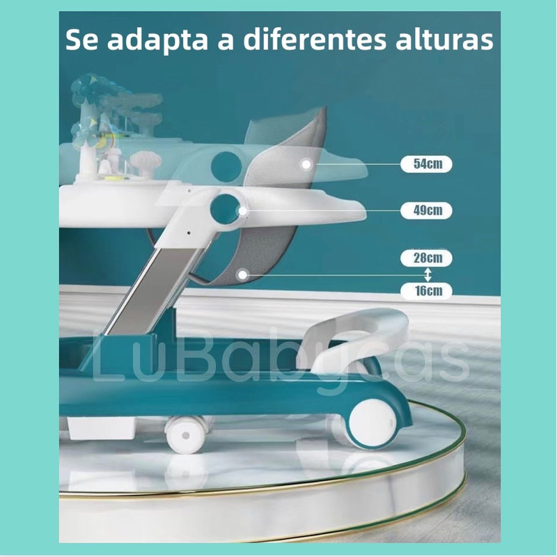 ANDADOR CAMINADOR LUBABYCAS MULTIFUNCIONAL 4 EN 1 GRIS - 7