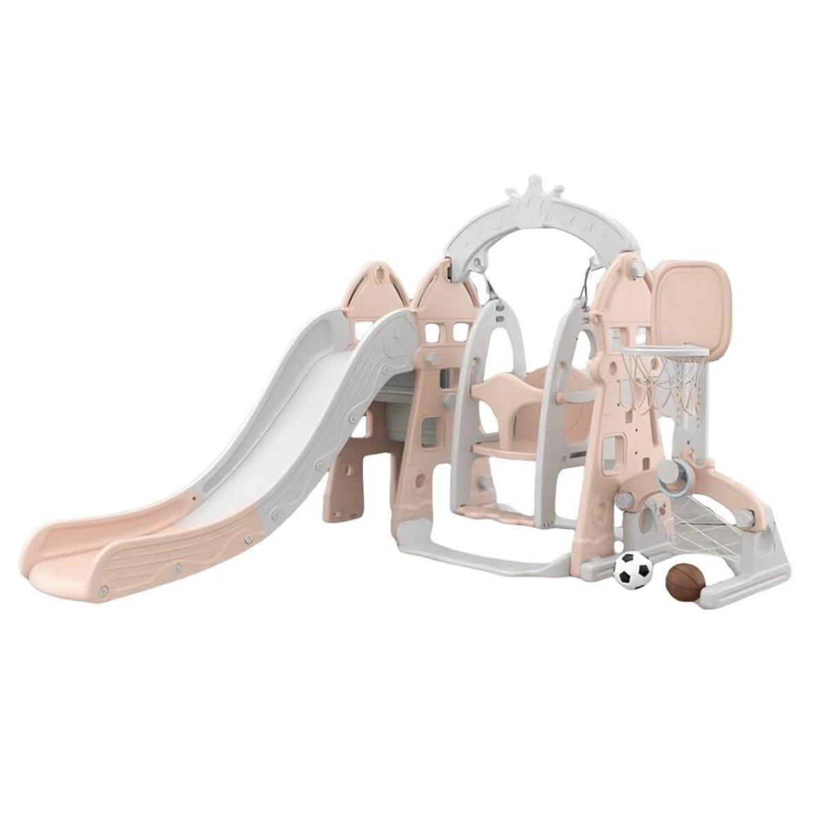 RESBALIN COLUMPIO 5 EN 1 CON ACCESORIOS ROSADO LUBABYCAS - 1
