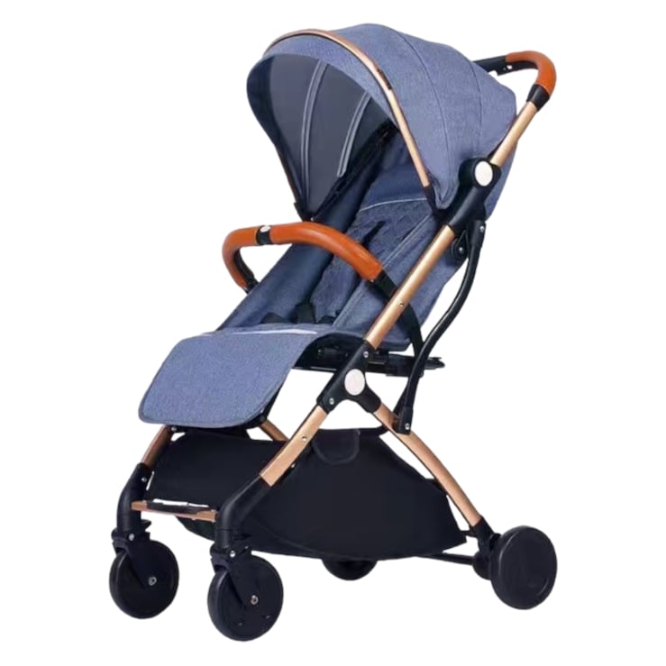 COCHE PASEO LUBABYCAS ÚLTRA COMPACTO CON ACCESORIOS AZUL - 1