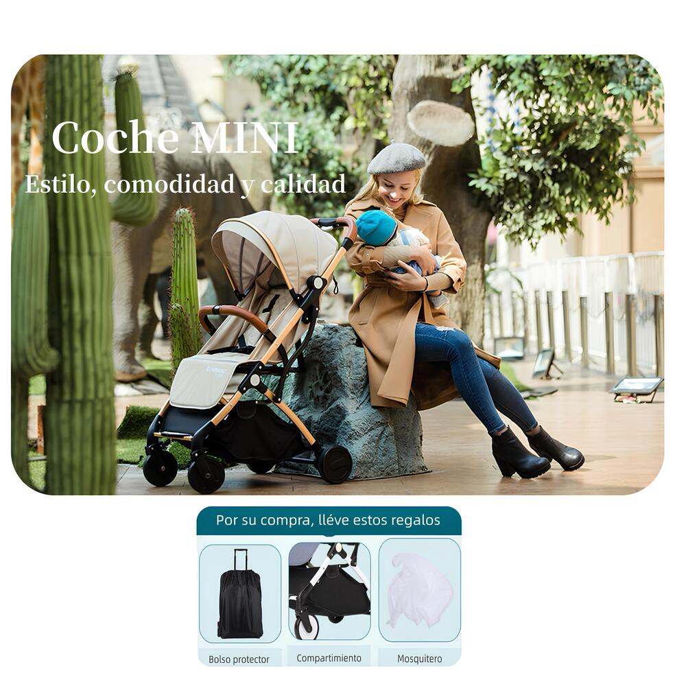 COCHE PASEO LUBABYCAS ÚLTRA COMPACTO CON ACCESORIOS AZUL - 2