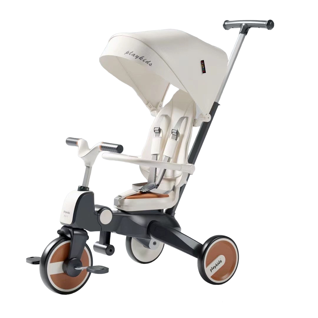 TRICICLO LUBABYCAS PASEO 360° Y BALANCE 6 EN 1 PLEGABLE BLANCO - 1