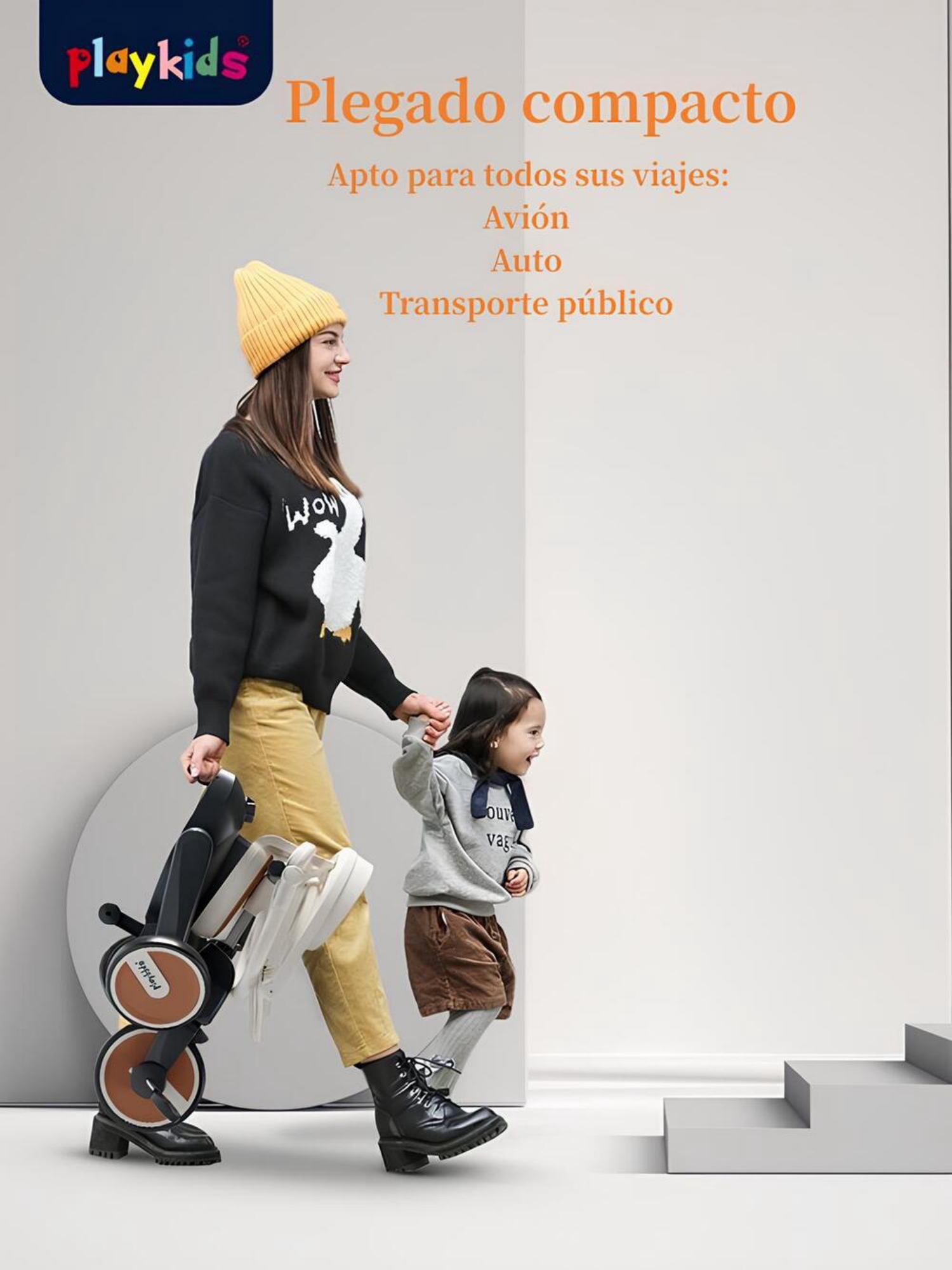 TRICICLO LUBABYCAS PASEO 360° Y BALANCE 6 EN 1 PLEGABLE BLANCO - 4