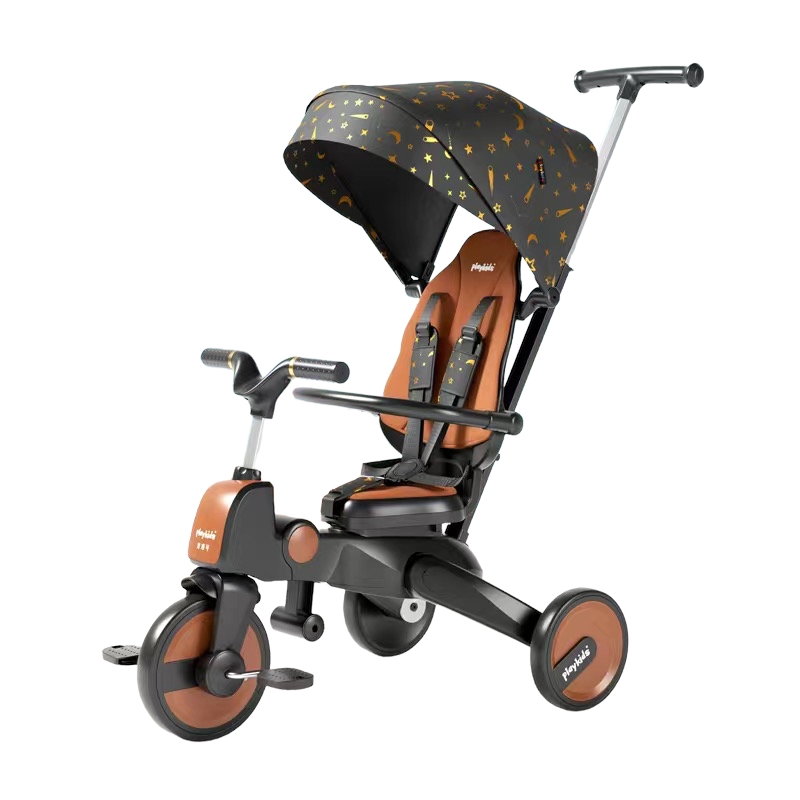 TRICICLO DE PASEO 360° Y BALANCE 6 EN 1 PLEGABLE NEGRO - 1