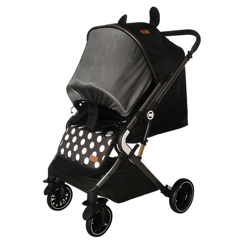 COCHE PASEO LUBABYCAS REVERSIBLE MULTIPOSICIONES MICKEY NEGRO - 1