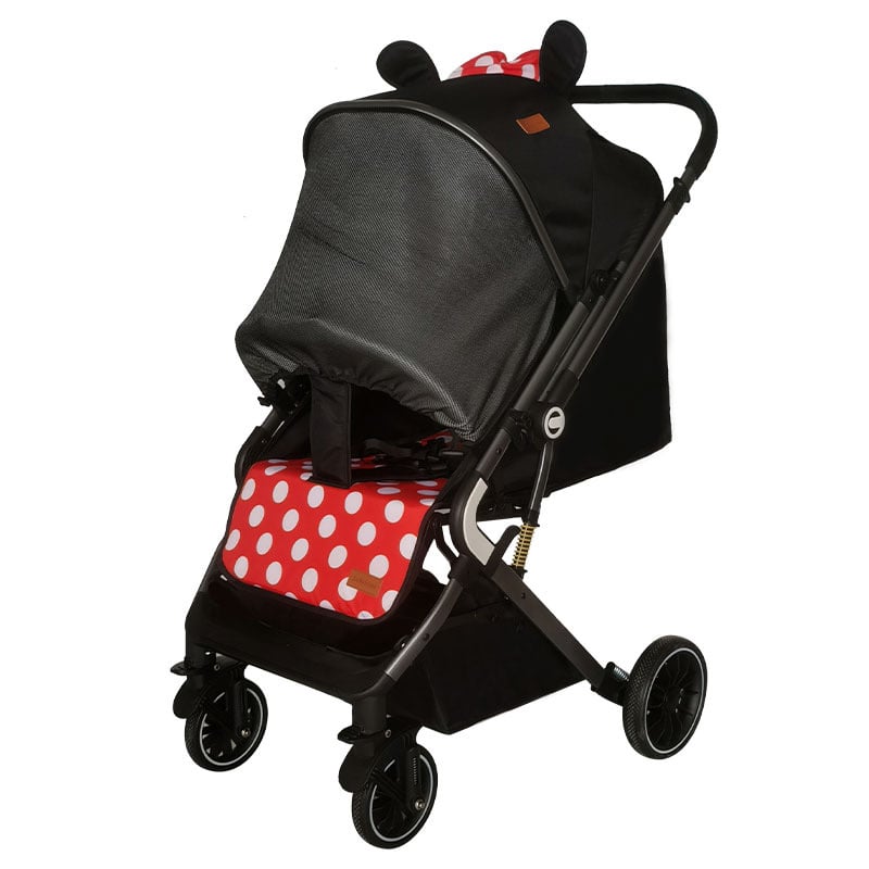 COCHE PASEO LUBABYCAS REVERSIBLE MULTIPOSICIONES MINNIE ROJO - 1