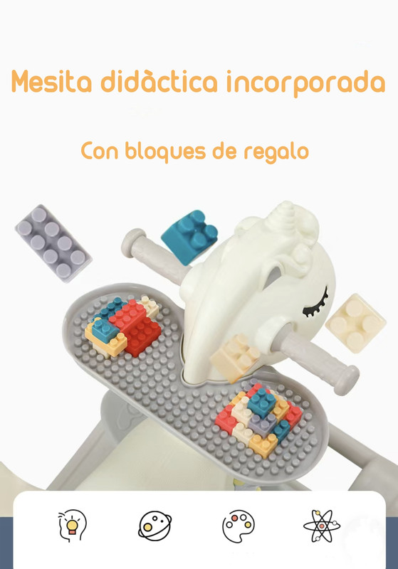 CORREPASILLO LUBABYCAS ANDADOR BALANCE 3 EN 1 CON ACCESORIOS ROSADO - 4
