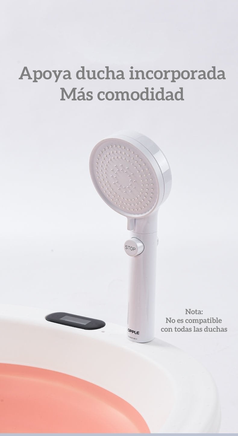 BAÑERA LUBABYCAS CLEVER PLEGABLE CON TERMÓMETRO Y MÁS ACCESORIOS ROSADO - 8