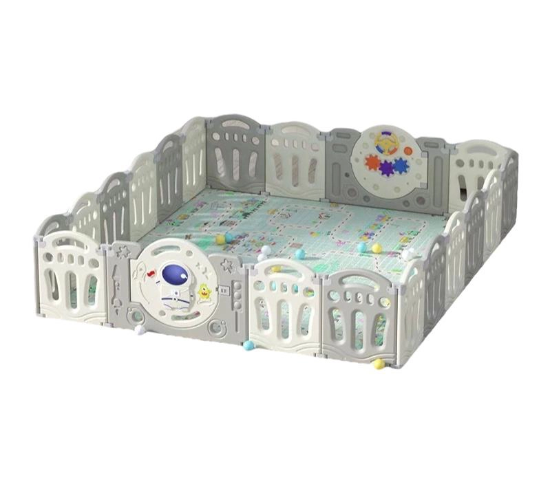 CORRAL BEBE  ARMADO 199X230CM Y ALFOMBRA PLANETA LUBABYCAS - 1
