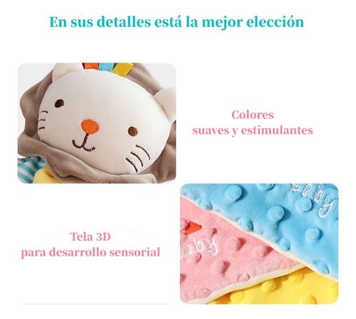 PELUCHE LUBABYCAS APEGO SENSORIAL ALGODÓN ELEFANTE - 7