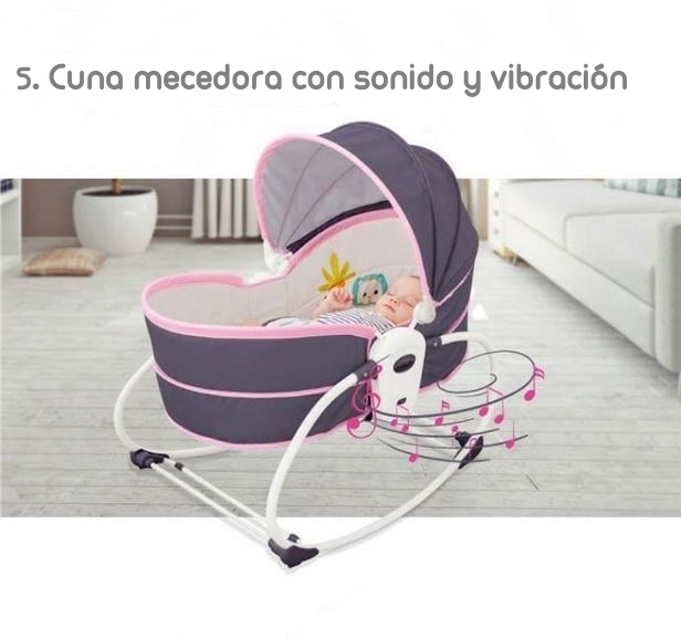 CUNA MOISÉS LUBABYCAS COZY ACERO VERDE 5 EN 1 CON VIBRACIÓN MOSQUITERO - 7