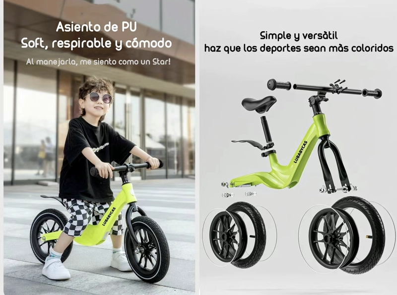 BICICLETA LUBABYCAS EQUILIBRIO APRENDIZAJE 2-8AÑOS VERDE - 7