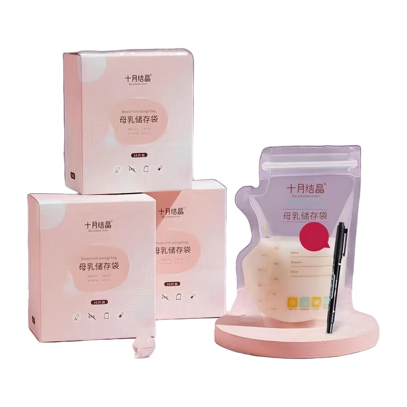 BOLSA PARA LECHE MATERNAL LUBABYCAS BLANCO 108 UNIDADES Y 1 PLUMÓN - 1