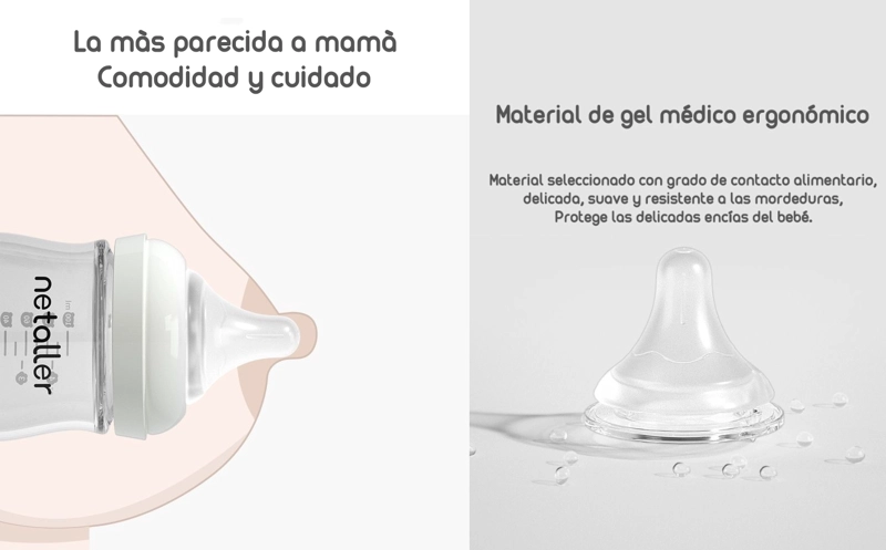 SET LUBABYCAS 2 MAMADERAS CON PROTECTORES 3 CHUPETES CAJA AZUL - 6